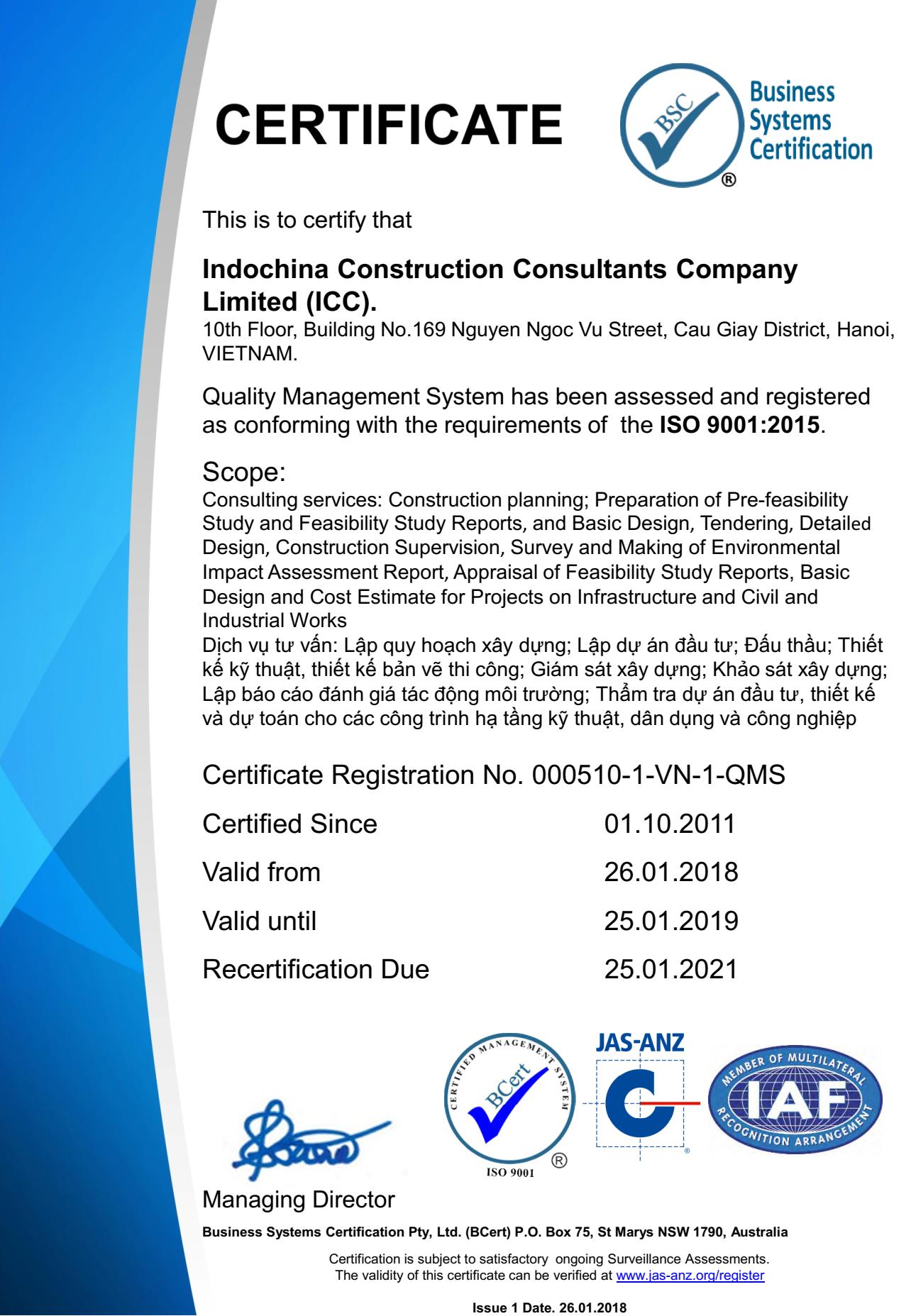 Chứng nhận chất lượng